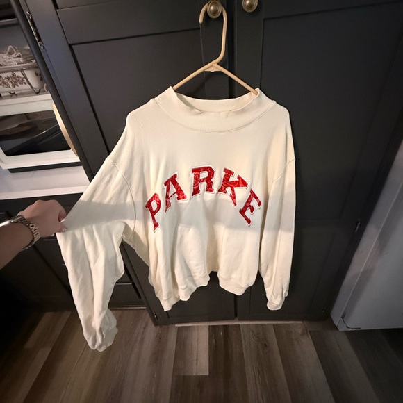 Ivory Sweater with Red Lettering - Picture 1 of 4